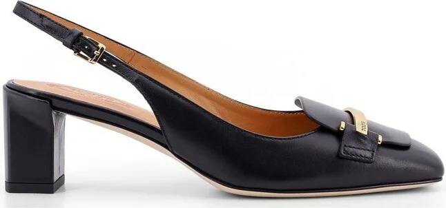 Tod's Logo Engraved Slingback Pumps