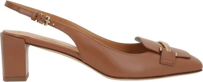 Tod's Logo Engraved Slingback Pumps