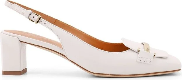 Tod's Logo Engraved Slingback Pumps