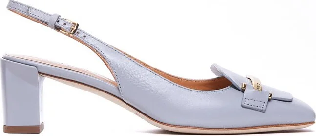 Tod's Logo Engraved Slingback Pumps