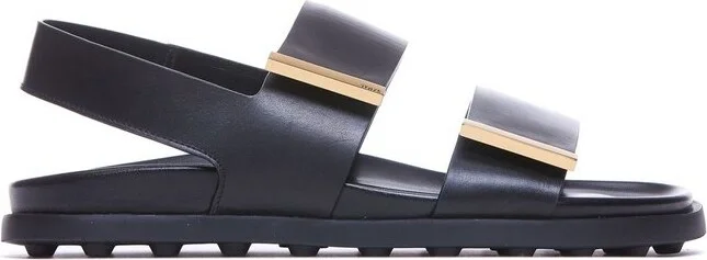 Tod's Logo Engraved Slip-On Sandals