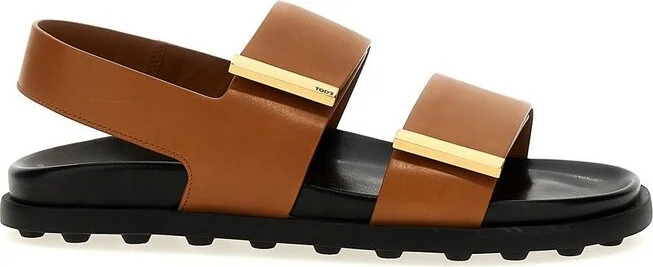 Tod's Logo Engraved Slip-On Sandals