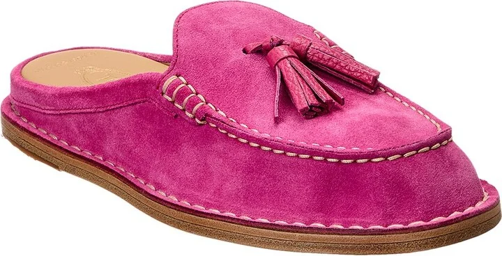 Tods Logo Fringed Suede Mule