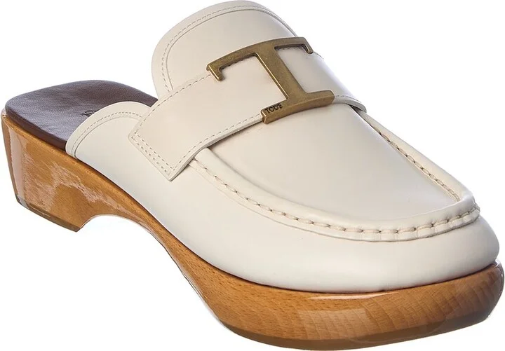 Tods Logo Leather Mule