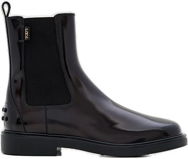 Tod's Logo Patch Ankle Boots