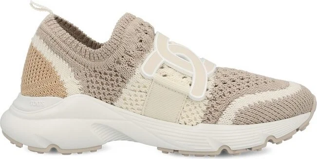 Tod's Logo Patch Knit Slip-On Sneakers