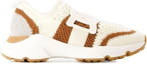 Tod's Logo Patch Knit Slip-On Sneakers