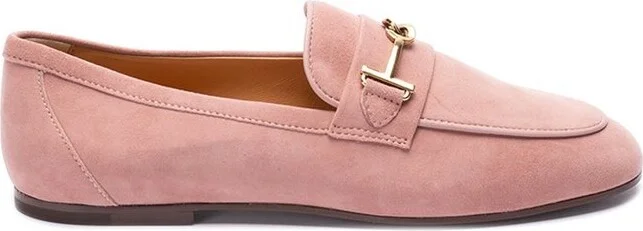 Tod's Logo Plaque Almond Toe Loafers