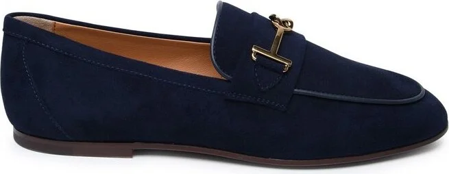 Tod's Logo Plaque Almond Toe Loafers