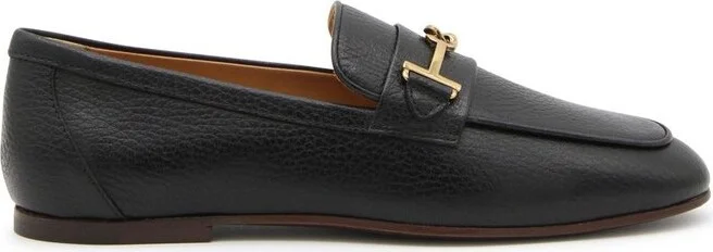 Tod's Logo Plaque Almond Toe Loafers