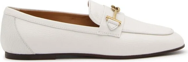 Tod's Logo Plaque Almond Toe Loafers
