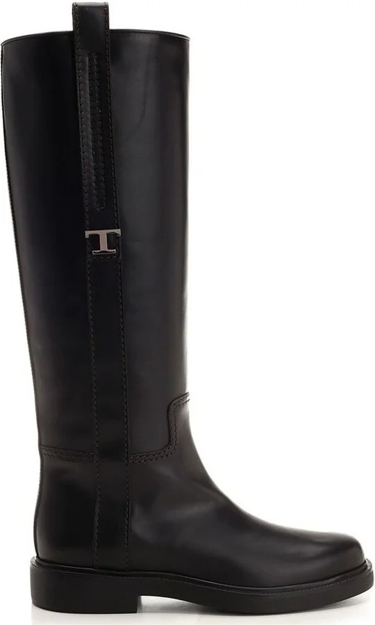 Tod's Logo-Plaque Knee-High Boots