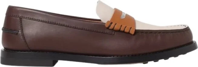 Tod's Logo Plaque Panelled Loafers