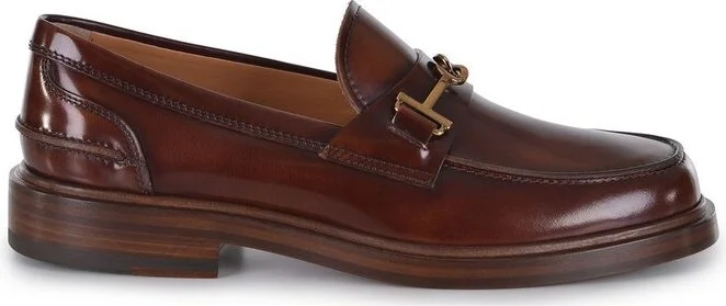 Tod's Logo-Plaque Round Toe Loafers
