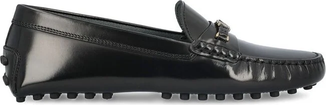 Tod's Logo Plaque Ruched Slip-On Loafers