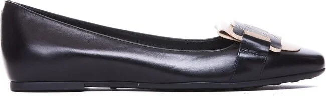 Tod's Logo Plaque Slip-On Flat Shoes