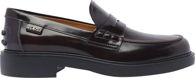 Tod's Logo Plaque Slip-On Loafers