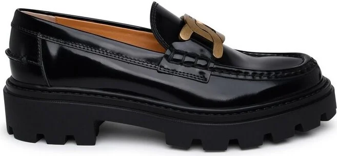 Tod's Logo Plaque Slip-On Loafers