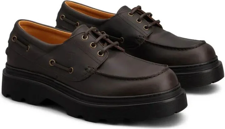 Tod'S Lug Sole Leather Boat Shoes - Image 2