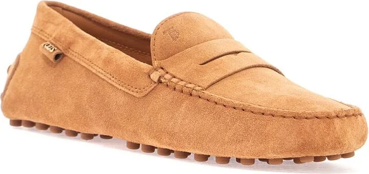 TOD'S men's suede leather loafers in cognac - Image 4