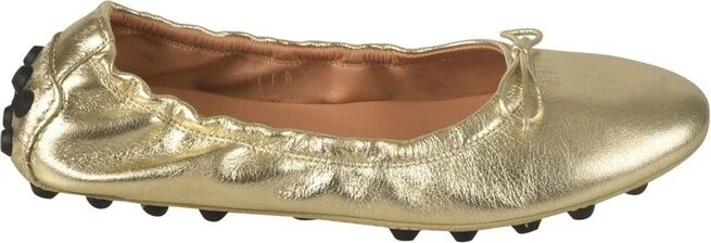 Tod's Metallic Effect Bubble Ballerina Shoes