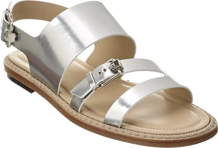 Tods Metallic Leather Sandal