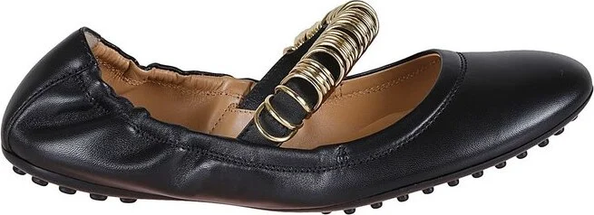Tod's Metallic Rings Strap Ballerinas