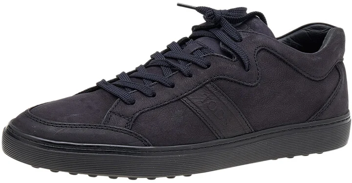Tod's Midnight Blue Leather Low Top Sneakers Size 41.5