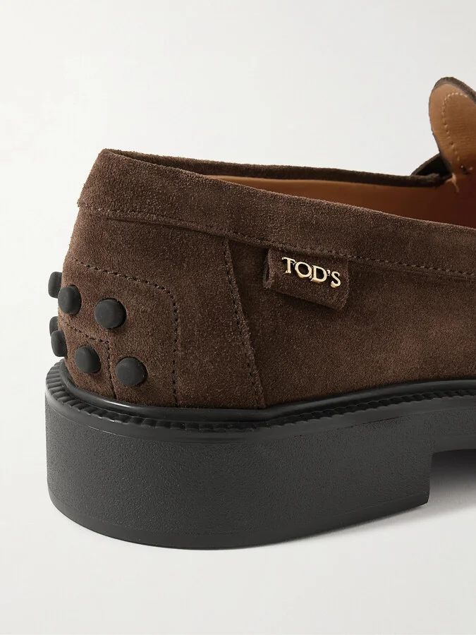 Tod's - Mocassino Suede Loafers - Brown - Image 4