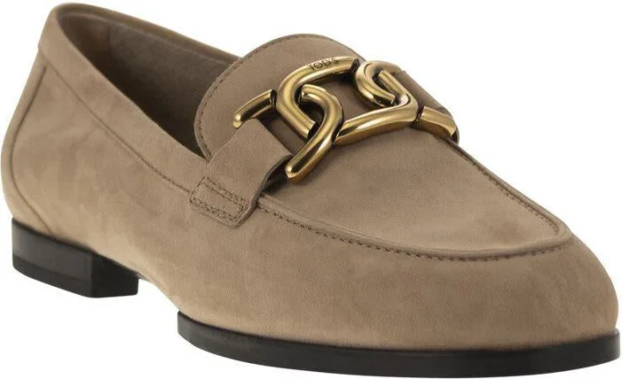 Tod'S Moccasin In Nubuck With Metal Chain - Image 2