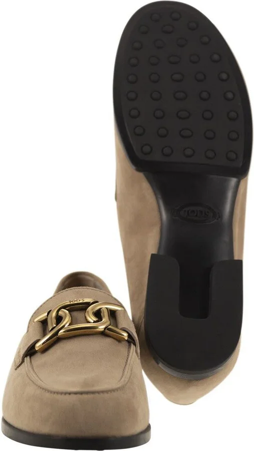 Tod'S Moccasin In Nubuck With Metal Chain - Image 5