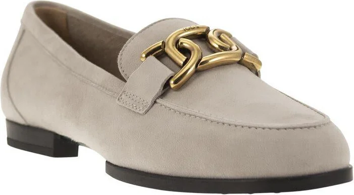 Tod'S Moccasin In Nubuck With Metal Chain - Image 2
