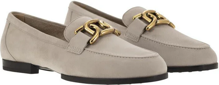 Tod'S Moccasin In Nubuck With Metal Chain - Image 4