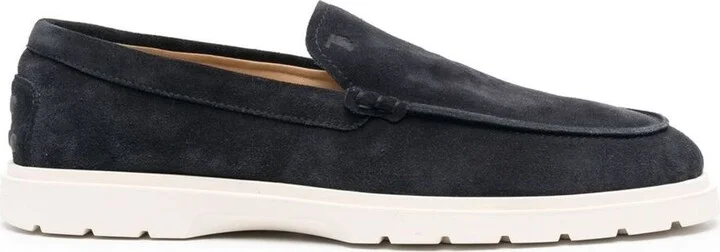 Tod'S Navy Leather Loafers - Image 2