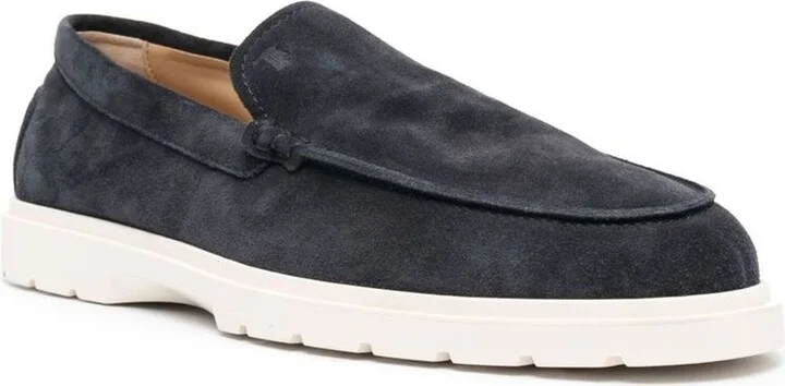 Tod'S Navy Leather Loafers - Image 3