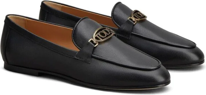 Tod'S Oval Logo Leather Loafer Shoes - Image 2