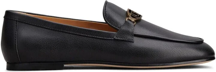 Tod'S Oval Logo Leather Loafer Shoes