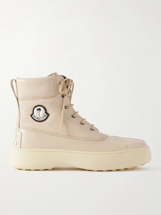 + Tod's + Palm Angels Winter Gommino Full-Grain Leather Boots