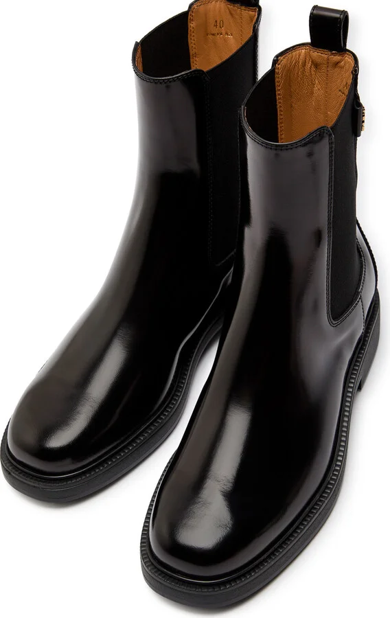 Tods Patent Leather Chelsea Boots - Image 3