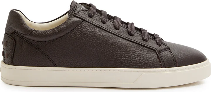 Tods Pebbled Leather Sneakers