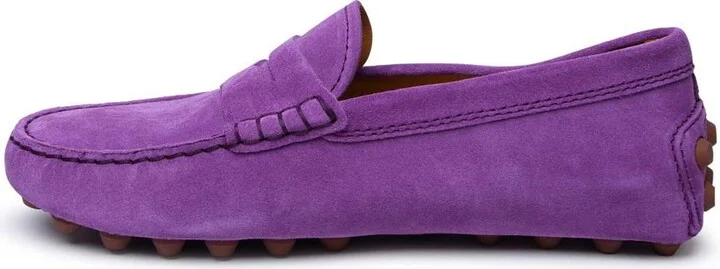 Tod'S Purple Suede Loafers - Image 3