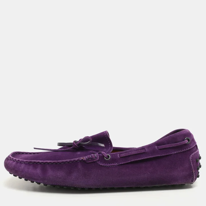 Tod's Purple Suede Loafers Size 42.5