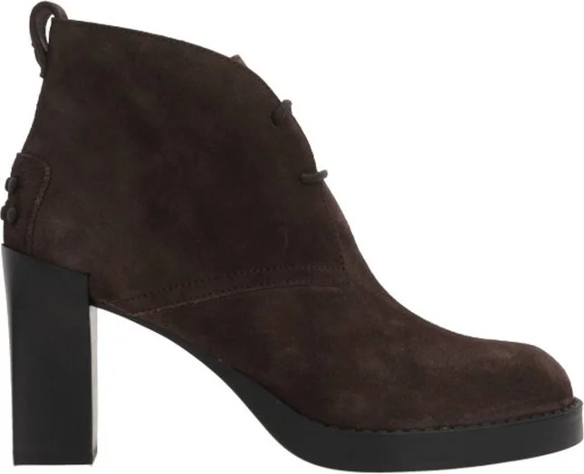 Tod's Round-Toe Lace-Up Ankle Boots