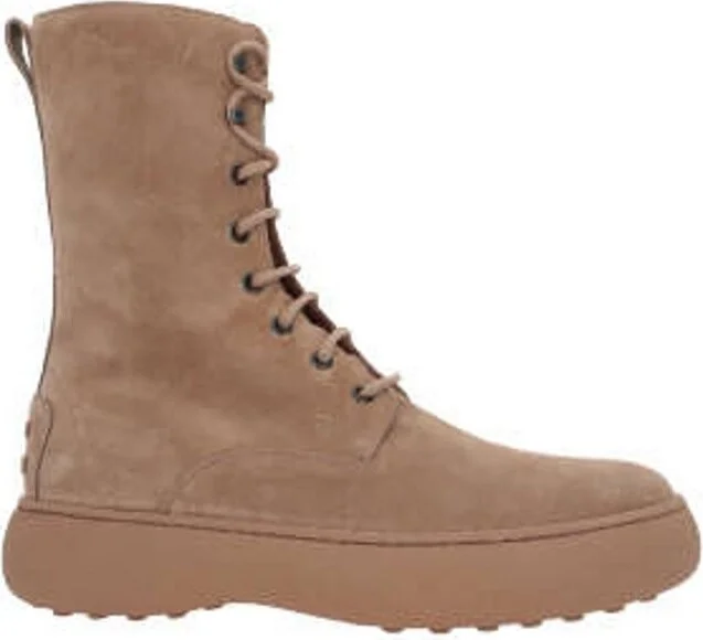 Tod's Round-Toe Lace-Up Boots