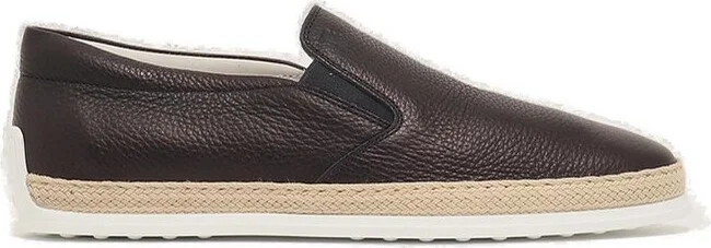 Tod's Round Toe Slip-On Espadrilles