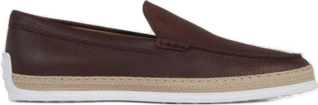 Tod's Round Toe Slip-On Loafers