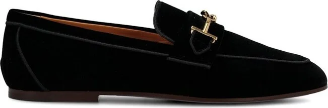 Tod's Round Toe Velvet Loafers