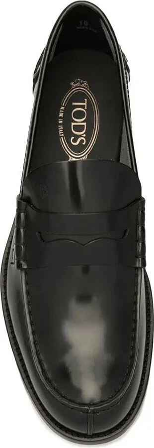 Tod'S Semi-Shiny Leather Penny Loafers Shoes - Image 4