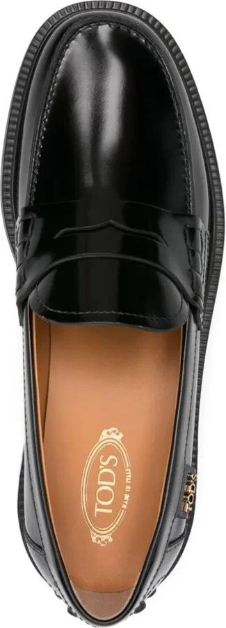 Tod'S Shaded Finishing Leather Penny Loafers Shoes - Image 4