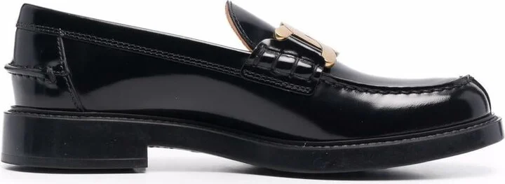 Tod'S Shiny Finish Leather Loafers Shoes